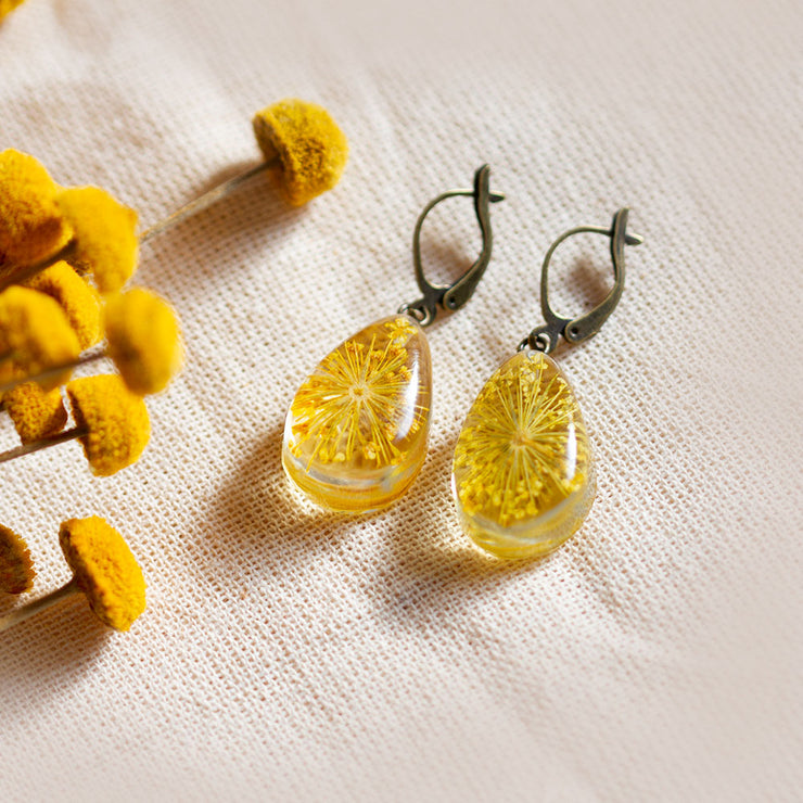 Pendientes Reina Ana Miel™ - Neraidas joyas